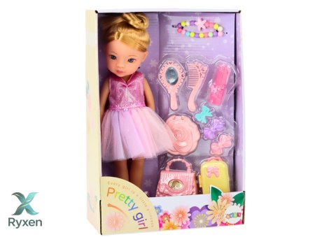 Lalka Baletnica Różowa Balerina Akcesoria Dodatki Sukienka Zestaw LEAN TOYS
