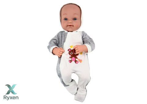 Lalka Bobas Ze Smoczkiem Kocyk Body Akcesoria Zestaw 35 cm LEAN TOYS