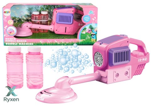 Maszyna Do Baniek Mydlanych Kosiarka Podkaszarka Dwa Płyny Różowa LEAN TOYS