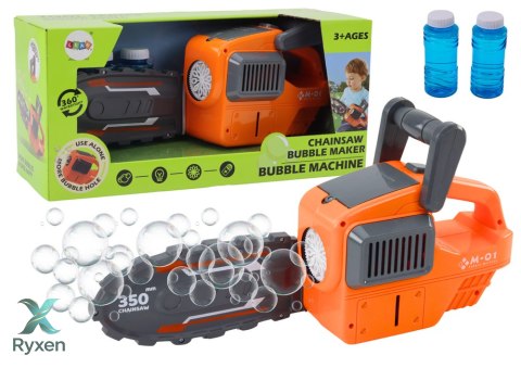 Maszynka Do Baniek Mydlanych Piła Łańcuchowa Pomarańczowa LEAN TOYS