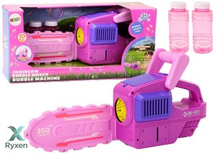 Maszynka Do Baniek Mydlanych Piła Łańcuchowa Różowa LEAN TOYS