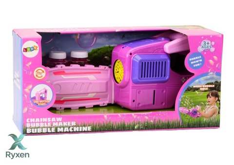 Maszynka Do Baniek Mydlanych Piła Łańcuchowa Różowa LEAN TOYS