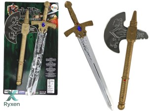 Miecz Topór Zestaw Rycerza Broń Rycerska Dla Dzieci LEAN TOYS