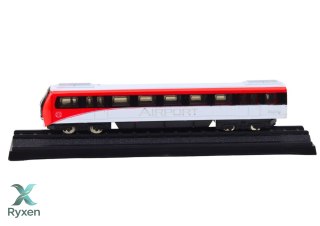 Model Kolekcjonerski Pociąg Czerwono-Biały 1:48 Metalowy LEAN TOYS