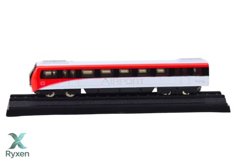 Model Kolekcjonerski Pociąg Czerwono-Biały 1:48 Metalowy LEAN TOYS