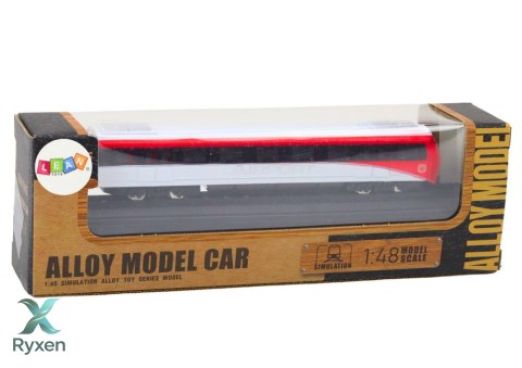 Model Kolekcjonerski Pociąg Czerwono-Biały 1:48 Metalowy LEAN TOYS