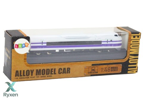 Model Kolekcjonerski Pociąg Wagon 1:48 Metalowy Biało-Fioletowy LEAN TOYS