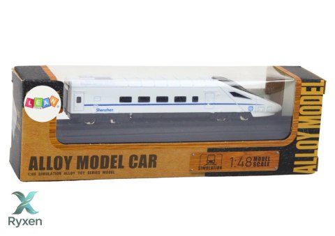 Model Kolekcjonerski Pociąg Wagon Biały 1:48 Metalowy LEAN TOYS