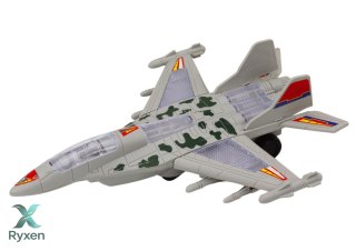 Myśliwiec Militarny F35 Jeżdżący Światła Dźwięki Szary LEAN TOYS