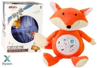 Pluszowy Miś Usypiający Światła Dźwięki Tryb Nocny i Dzienny Lisek LEAN TOYS