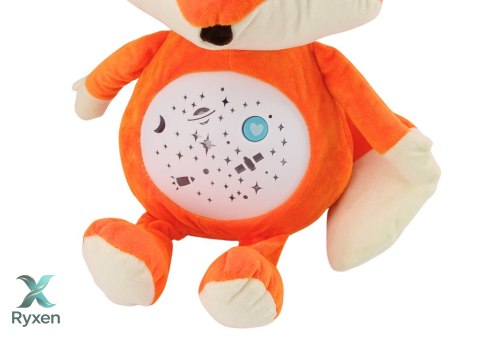 Pluszowy Miś Usypiający Światła Dźwięki Tryb Nocny i Dzienny Lisek LEAN TOYS