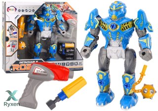 Robot Do Skręcania Broń Wiertarka Śrubokręt Światła Dźwięk Niebieski LEAN TOYS