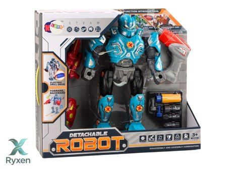 Robot Do Skręcania Broń Wiertarka Śrubokręt Światła Dźwięk Turkusowy LEAN TOYS