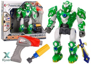 Robot Do Skręcania Broń Wiertarka Śrubokręt Światła Dźwięk Zielony LEAN TOYS
