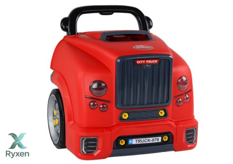 Silnik Ciężarówka Do Rozkręcania Zestaw Majsterkowicza Czerwony Warsztat LEAN TOYS