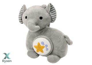 Słonik Pluszowy Projektor Usypiacz Słoń Szary Przytulanka Gwiazdy Melodie LEAN TOYS