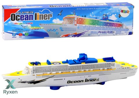 Statek Pasażerski Wycieczkowy Jeżdżący Światła Dźwięki LEAN TOYS