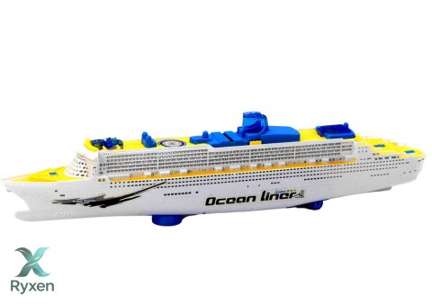 Statek Pasażerski Wycieczkowy Jeżdżący Światła Dźwięki LEAN TOYS