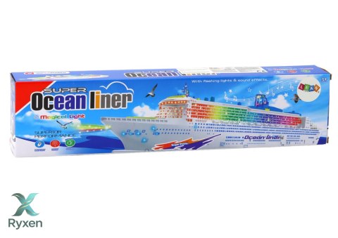 Statek Pasażerski Wycieczkowy Jeżdżący Światła Dźwięki LEAN TOYS