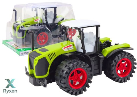 Traktor Farmerski Duży Napęd Frykcyjny Zielony Pojazd Rolniczy LEAN TOYS