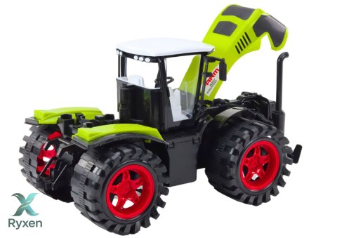 Traktor Farmerski Duży Napęd Frykcyjny Zielony Pojazd Rolniczy LEAN TOYS