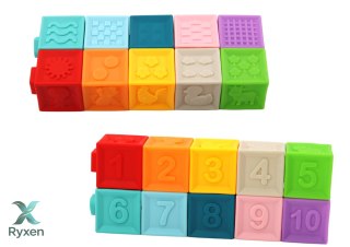 Układanka Edukacyjna Dla Maluchów Klocki Kształty Liczby LEAN TOYS