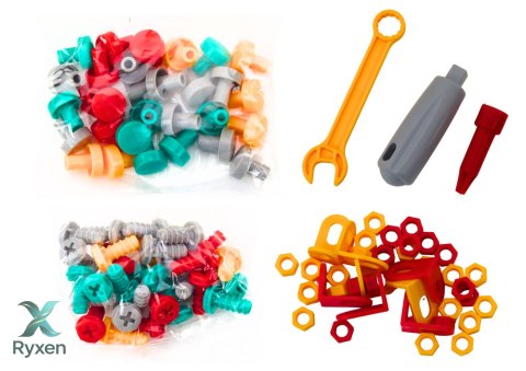 Wielofunkcyjny Stolik 4w1 Klocki Łowienie Ryb Rysowanie Niebieski LEAN TOYS