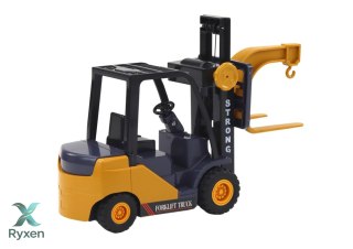Wózek Widłowy Z Hakiem Regulowany Napęd Frykcyjny Żółty LEAN TOYS