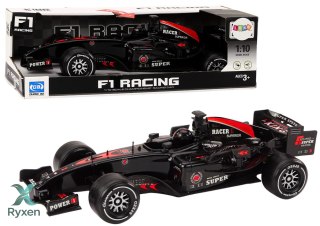 Wyścigówka Samochód Sportowy F1 Z Napędem 1:10 Czarna Dźwięki LEAN TOYS