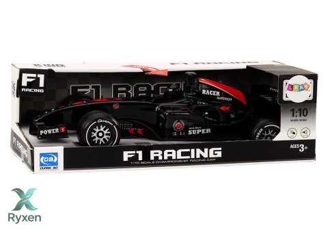 Wyścigówka Samochód Sportowy F1 Z Napędem 1:10 Czarna Dźwięki LEAN TOYS