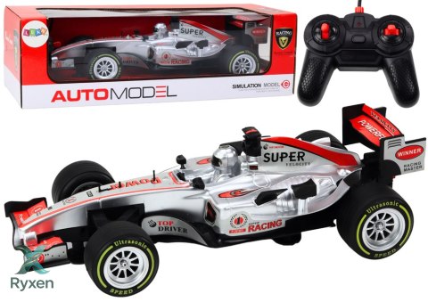 Wyścigówka Zdalnie Sterowana RC 1:12 Srebrna Światła Dźwięki LEAN TOYS