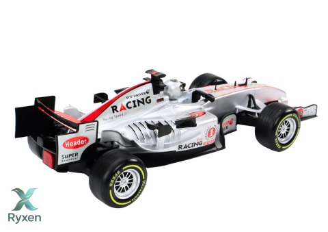 Wyścigówka Zdalnie Sterowana RC 1:12 Srebrna Światła Dźwięki LEAN TOYS