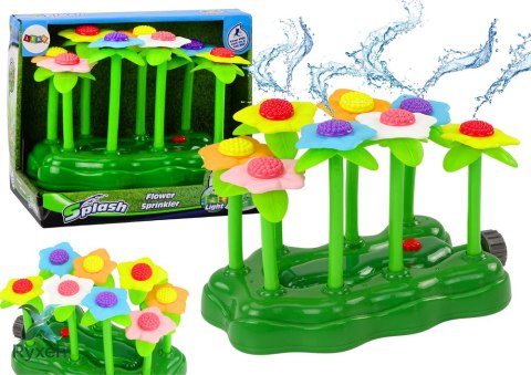 Zabawka Ogrodowa Wodna Kwiatki Zraszacz Fontanna Dla Dzieci Podświetlenie LEAN TOYS
