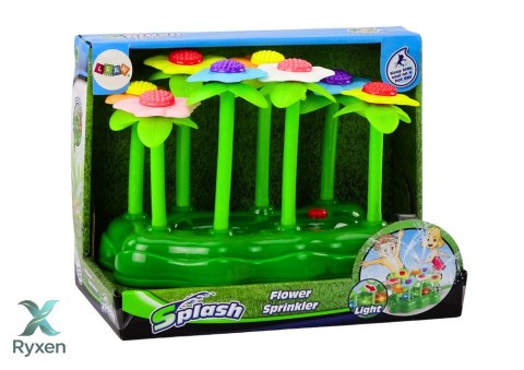 Zabawka Ogrodowa Wodna Kwiatki Zraszacz Fontanna Dla Dzieci Podświetlenie LEAN TOYS