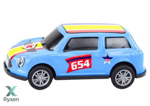 Zestaw Autek Resoraków Napęd Kolorowe 12 Sztuk LEAN TOYS