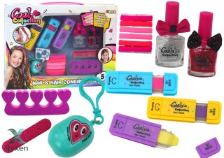 Zestaw Do Farbowania Włosów Malowania Paznokci Balsam Do Ust LEAN TOYS