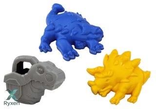 Zestaw Do Piasku Dinozaur Młynek Lejek Łopatka Grabki Konewka Foremki LEAN TOYS