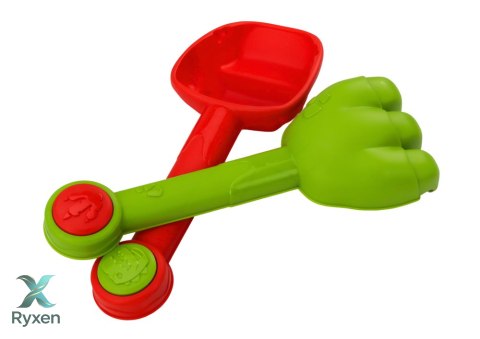 Zestaw Do Piasku Wiaderko Z Prysznicem Konewka i Foremki Dinozaury Zestaw LEAN TOYS