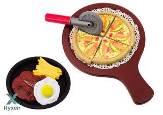 Zestaw Fast Food Owoce Stek Lody Akcesoria Pizza Frytki 26 ele. LEAN TOYS