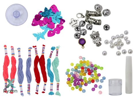 Zestaw Kreatywny Maszynka Do Robienia Biżuterii Mulina Koraliki LEAN TOYS