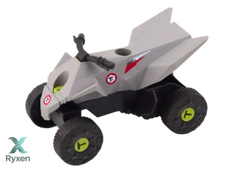 Zestaw Nowoczesne Auto z Quadem Do Rozkręcania DIY Szary LEAN TOYS