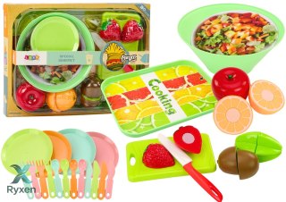 Zestaw Owoców Do Krojenia Sałatka Sztućce Taca Artykuły Spożywcze 25 ele. LEAN TOYS