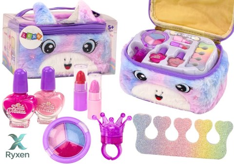 Zestaw Piękności Pluszowa Kosmetyczka Jednorożec Lakiery Cienie LEAN TOYS