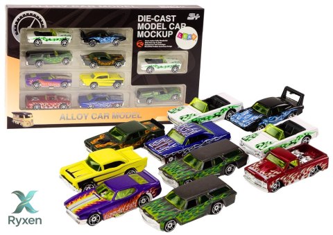 Zestaw Resoraków Autka 1:64 Metalowe 10 Sztuk LEAN TOYS