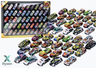 Zestaw Resoraków Autka Samochody Z Napędem Kolorowe 50 Sztuk LEAN TOYS