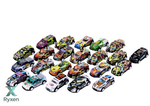 Zestaw Resoraków Autka Samochody Z Napędem Kolorowe 50 Sztuk LEAN TOYS