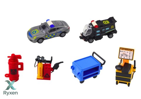 Zestaw Rozkładany Tor Garaż W Walizce Policja Światła I Dźwięki LEAN TOYS