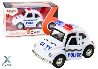 Autko Policyjne Klasyczne 1:38 Napęd Światła Dźwięki Biały LEAN TOYS