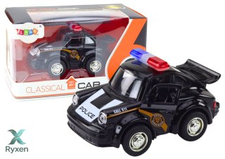 Autko Policyjne Klasyczne 1:38 Napęd Światła Dźwięki Czarny LEAN TOYS