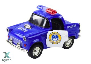Autko Policyjne Klasyczne 1:38 Napęd Światła Dźwięki Niebieski LEAN TOYS